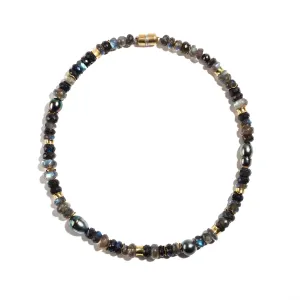 Labradorite and Tahitian Pearl Necklace