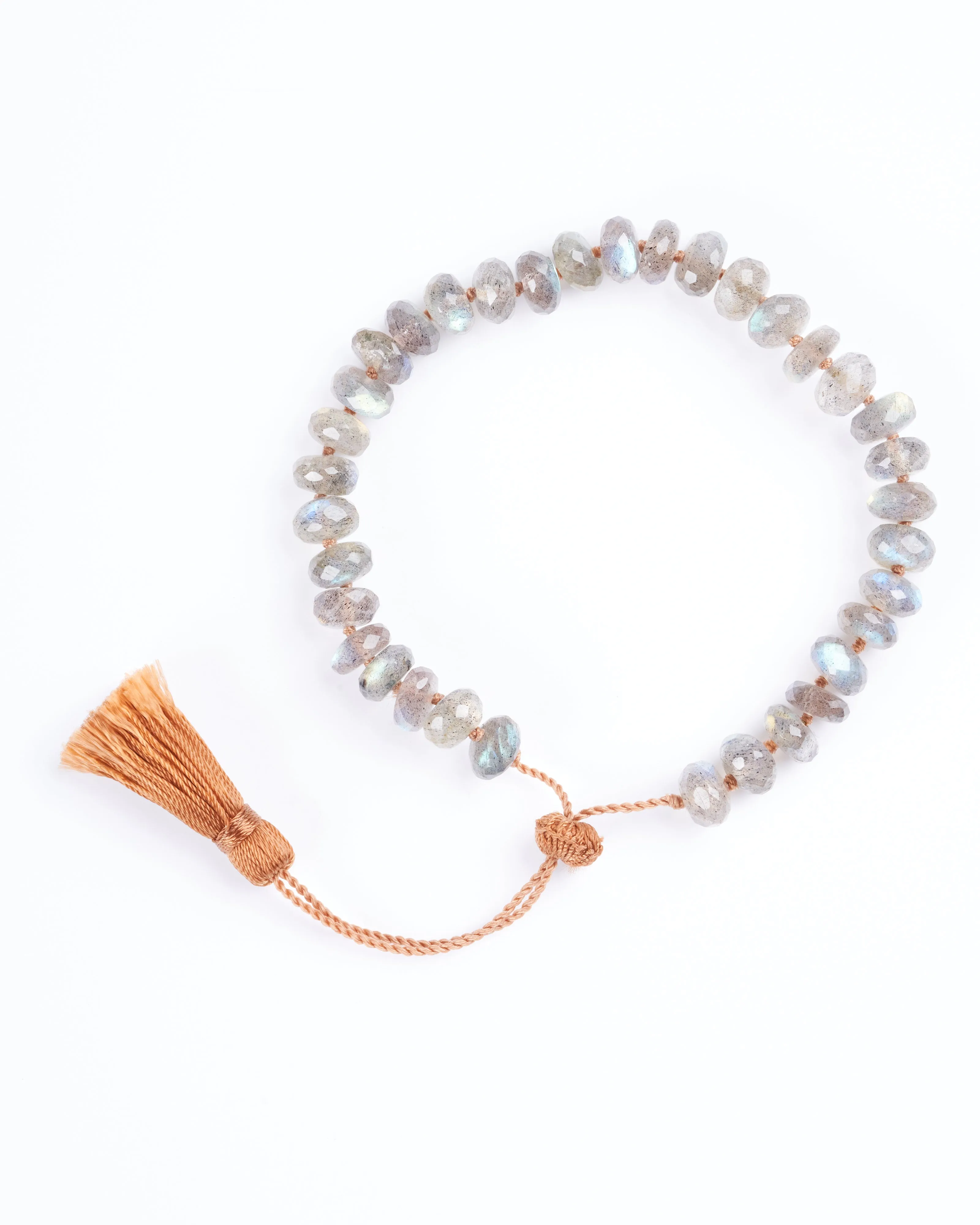 labradorite tassel bracelet medium - stone