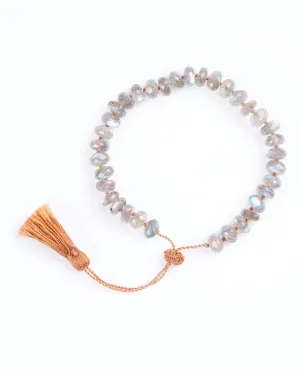 labradorite tassel bracelet medium - stone