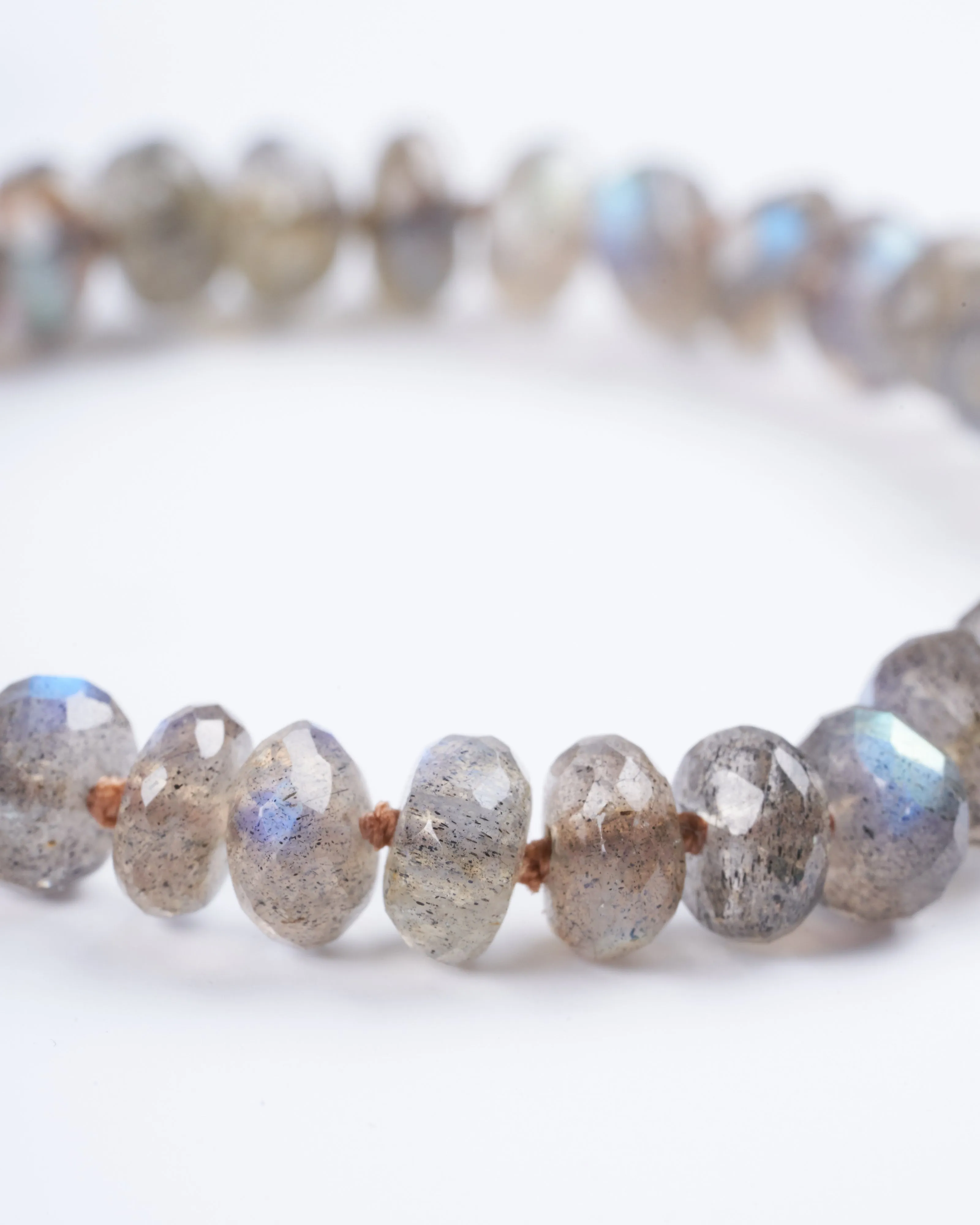 labradorite tassel bracelet medium - stone