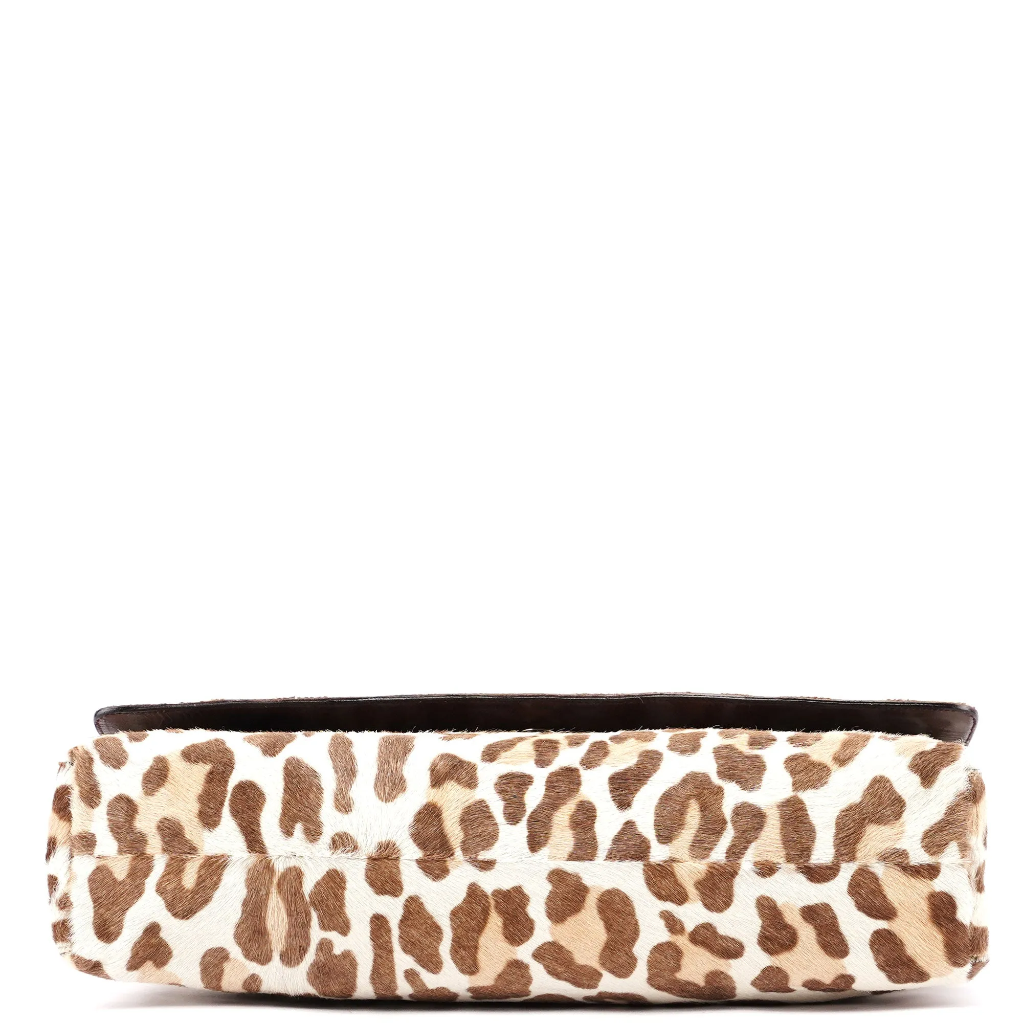 Leopard Fur Plastic Chain Shoulder Bag