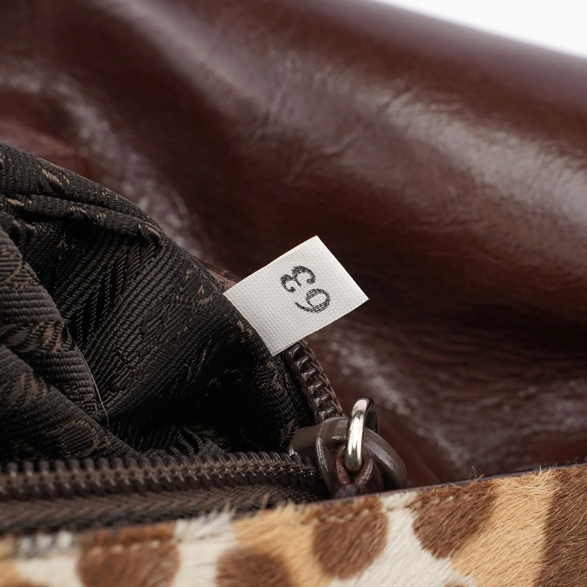 Leopard Fur Plastic Chain Shoulder Bag