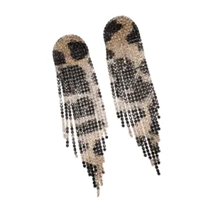 Leopard Tassel Earrings