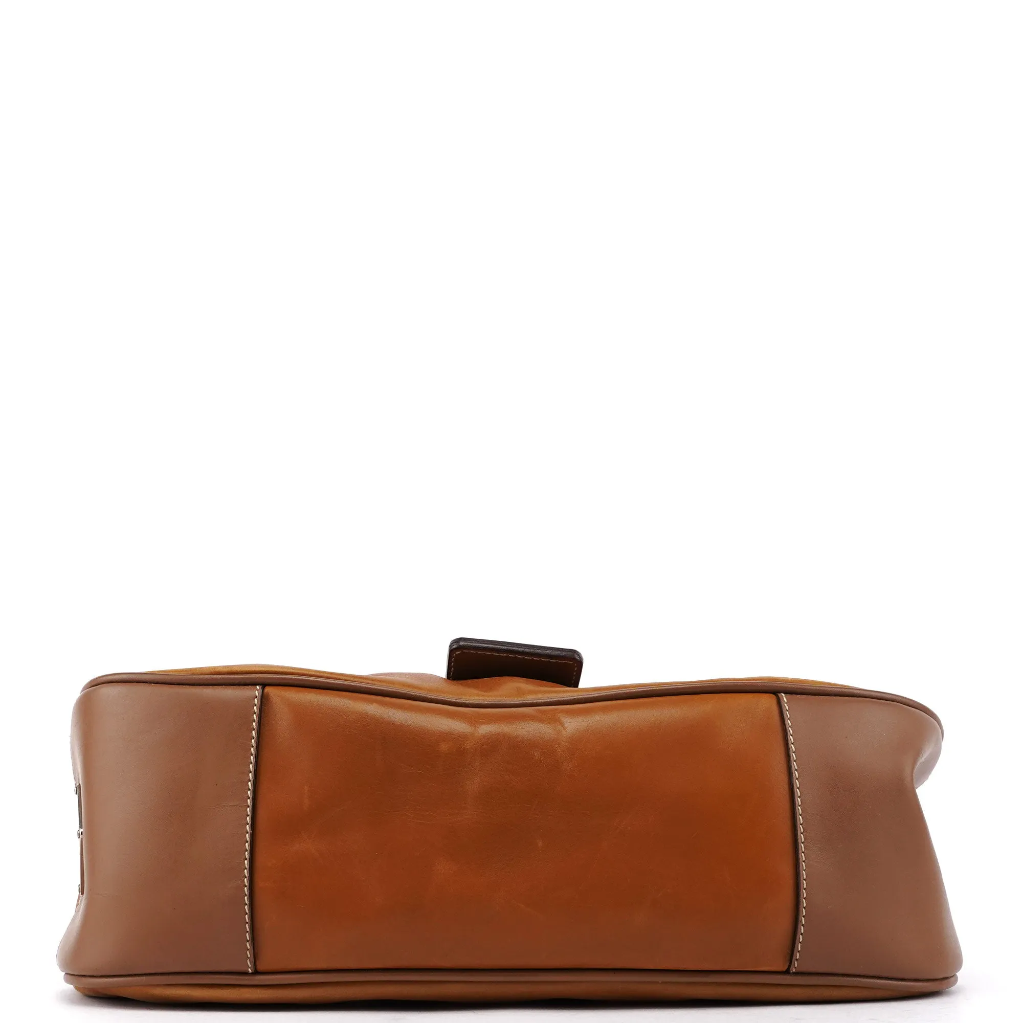 Light Brown Calfskin Belt Shoulder Bag