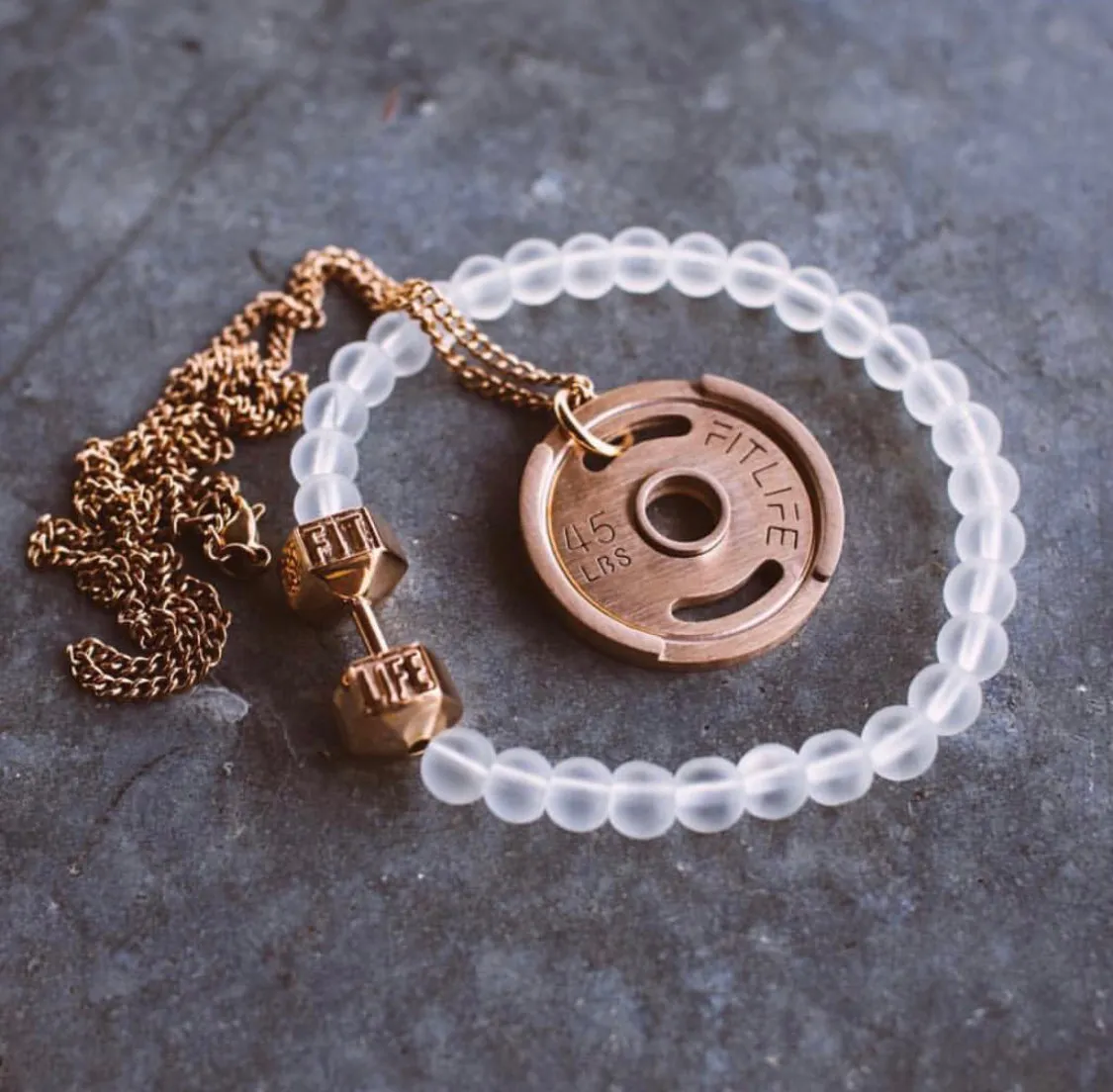 Limited Edition Rose Gold Dumbbell Bracelet