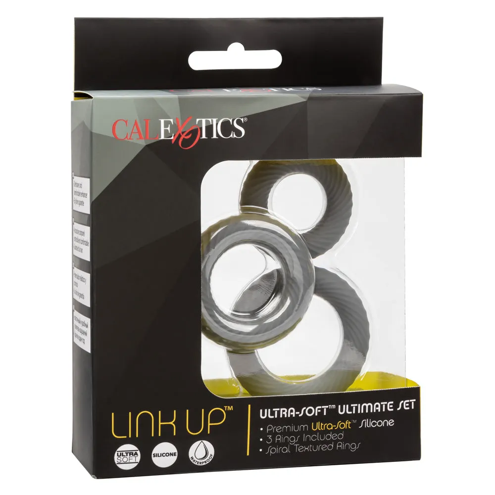 Link Up Ultra-Soft Silicone Ultimate Spiral Cock Ring Set
