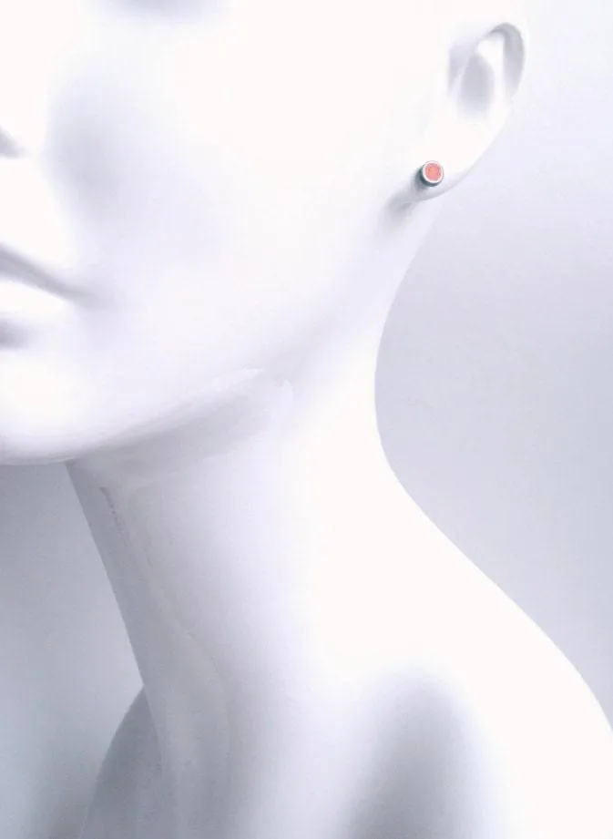 Little Watermelon Earrings, melon slice earring, watermelon stud, fruit studs, red green fruit slice earring, surgical steel posts, magnetic