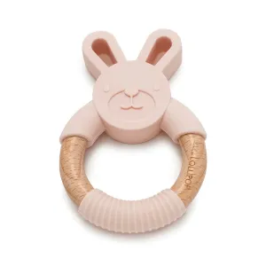 LouLou Lollipop Silicone and Wood Teething Rings - Bunny