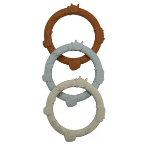 Loulou Lollipop Wild Teething Ring Set - Ginger Honey