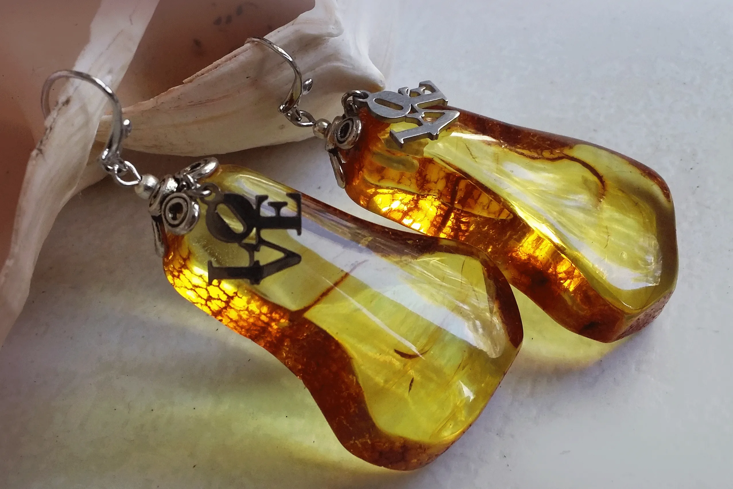 LOVE Amber / Designer Jewelry Raw Amber Stone Pendant Hypoallergenic Leather Necklace with Natural Amber Gift for Momen