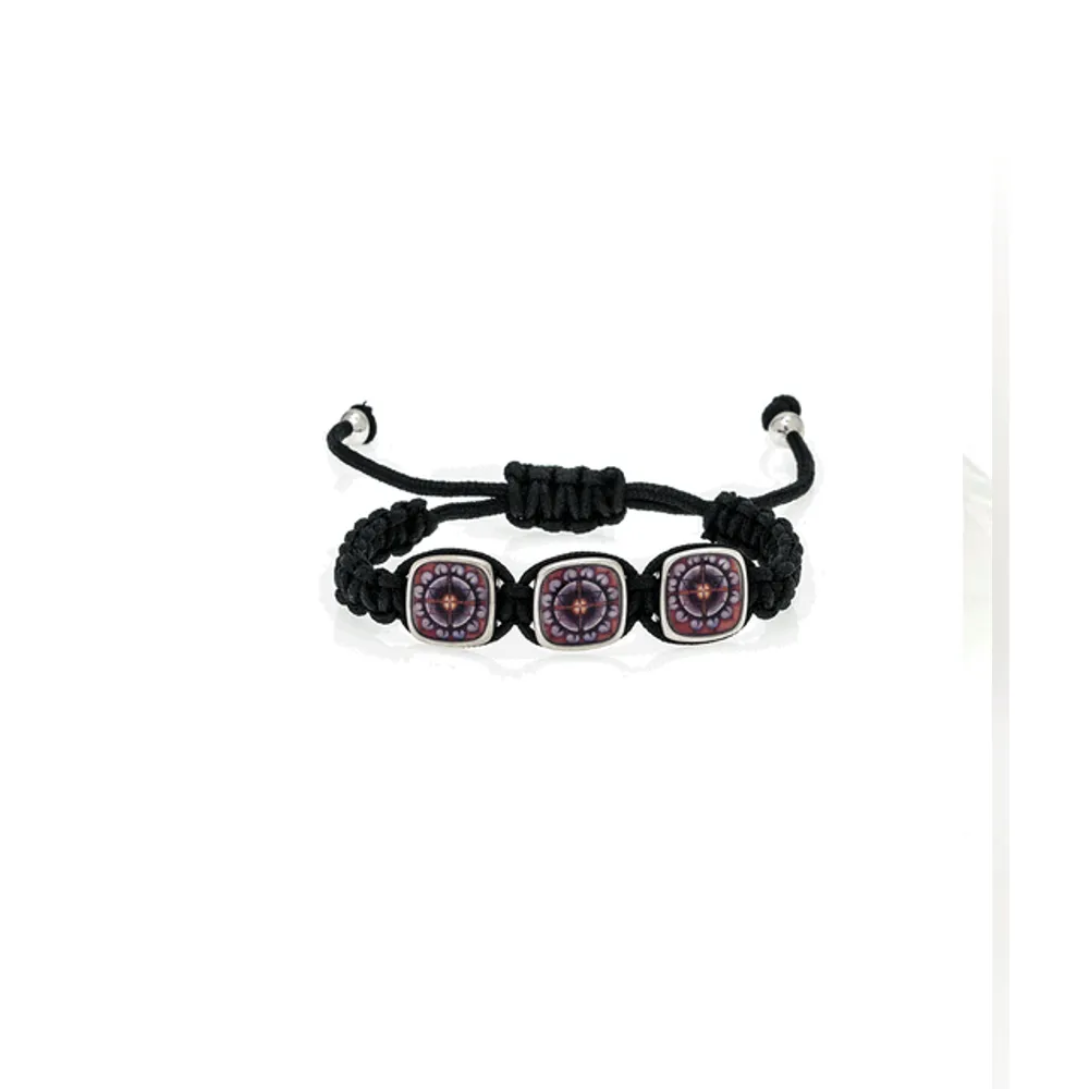 Love Chakra Charm Bracelet on Black Cord
