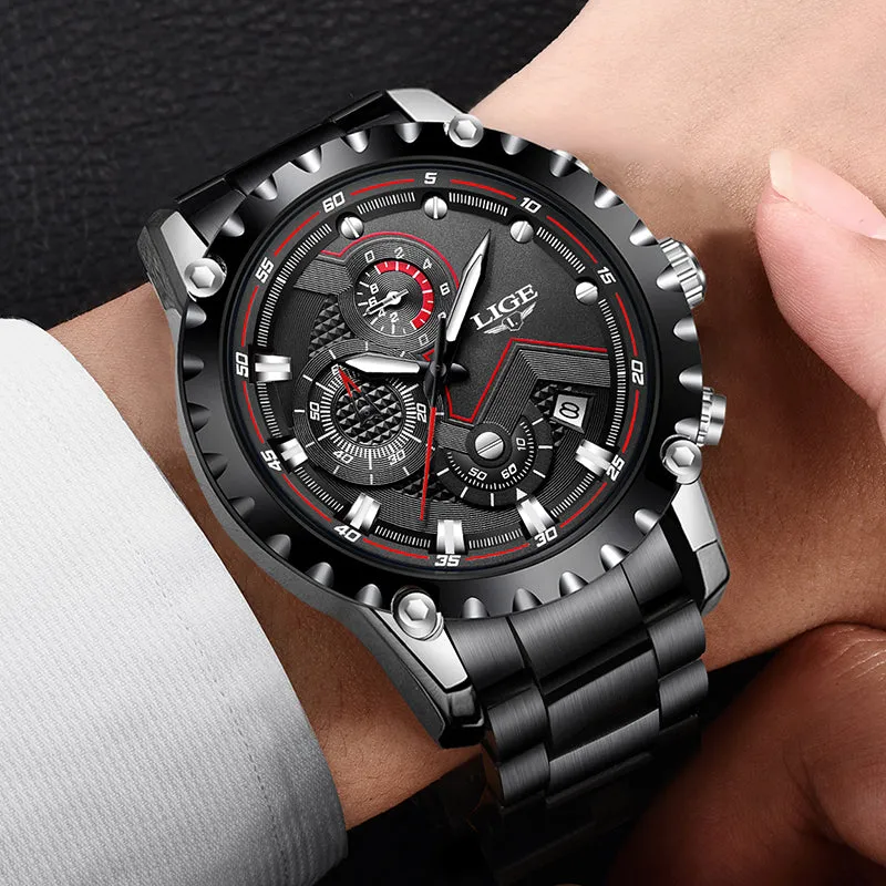 Luxury Mens Fashion Watch Men Sport Waterproof Quartz Watches Men All Steel Army Military Watch