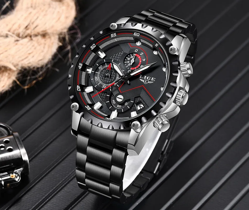 Luxury Mens Fashion Watch Men Sport Waterproof Quartz Watches Men All Steel Army Military Watch