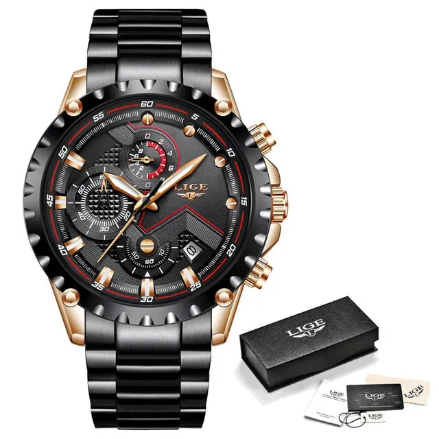 Luxury Mens Fashion Watch Men Sport Waterproof Quartz Watches Men All Steel Army Military Watch