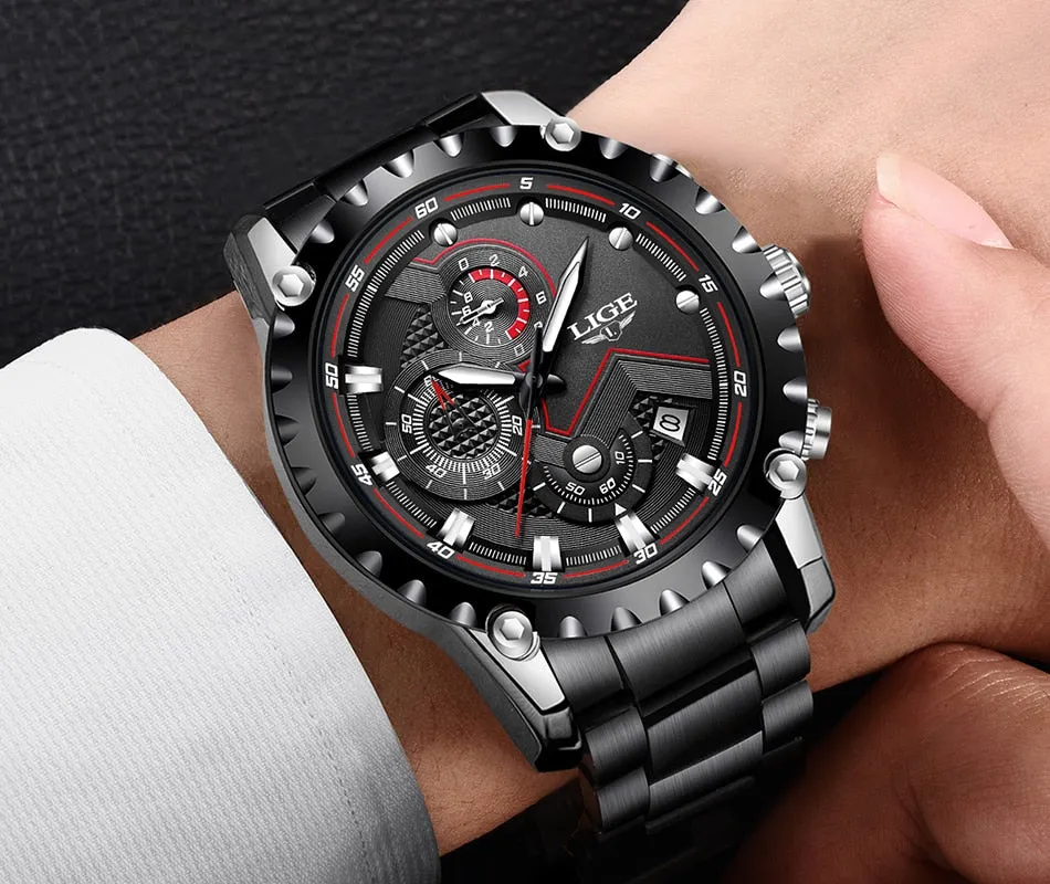 Luxury Mens Fashion Watch Men Sport Waterproof Quartz Watches Men All Steel Army Military Watch