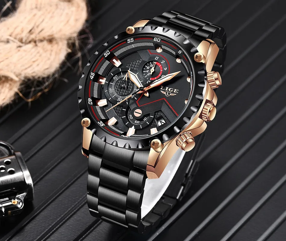 Luxury Mens Fashion Watch Men Sport Waterproof Quartz Watches Men All Steel Army Military Watch