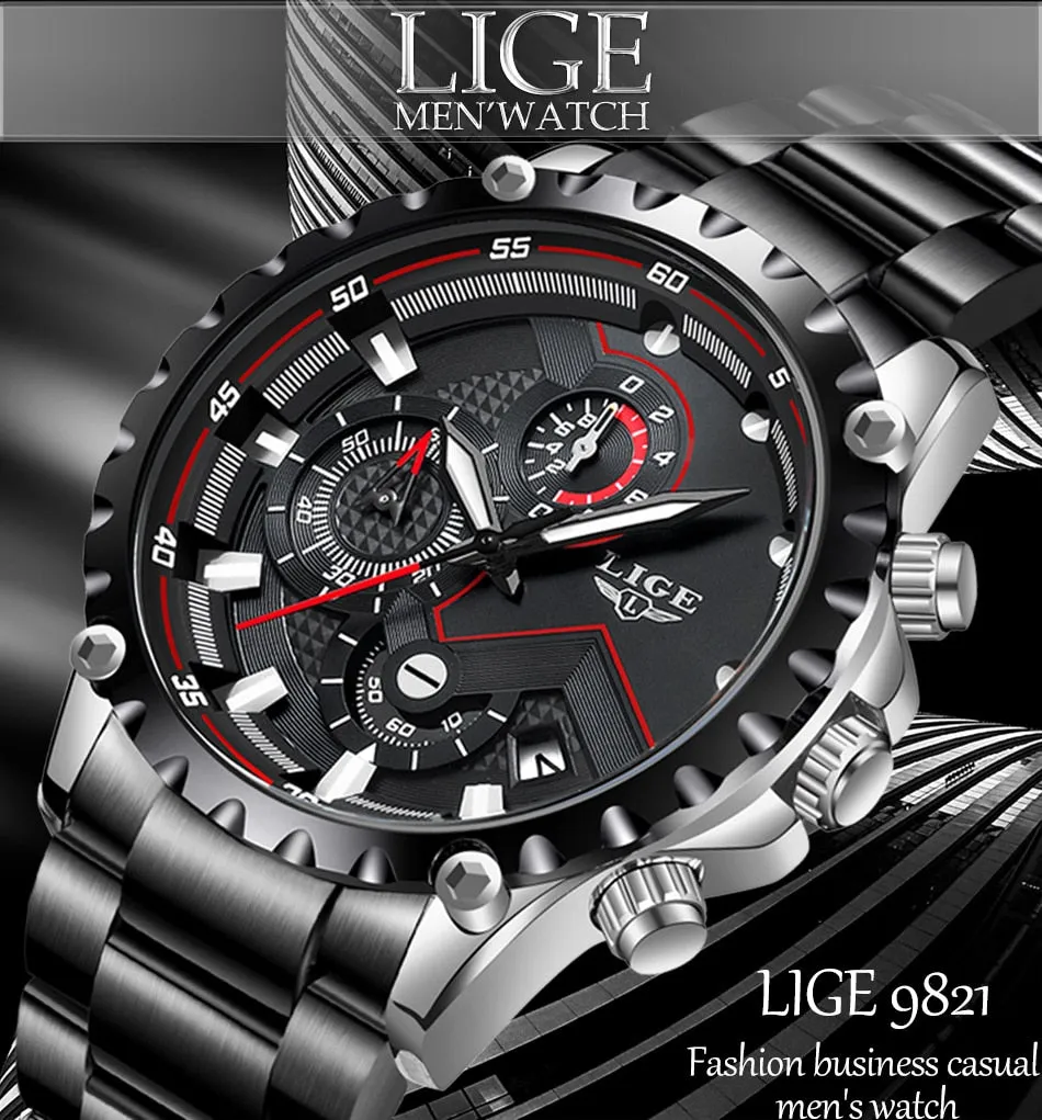 Luxury Mens Fashion Watch Men Sport Waterproof Quartz Watches Men All Steel Army Military Watch