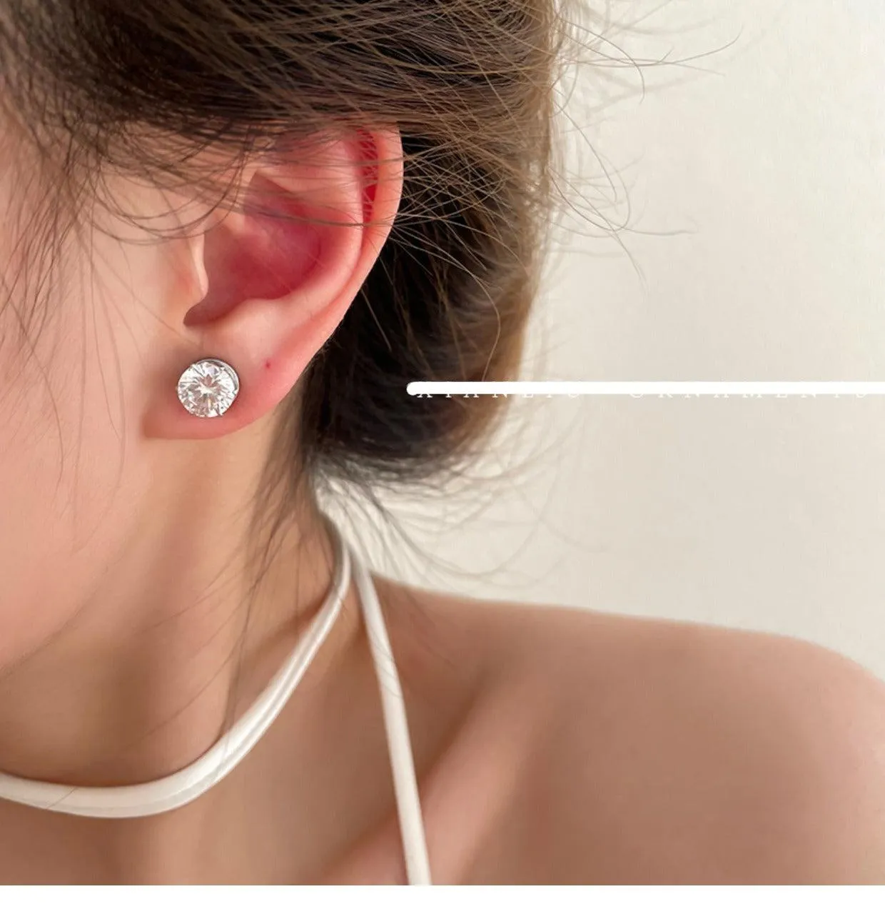 Magnetic Zircon Stud Earrings