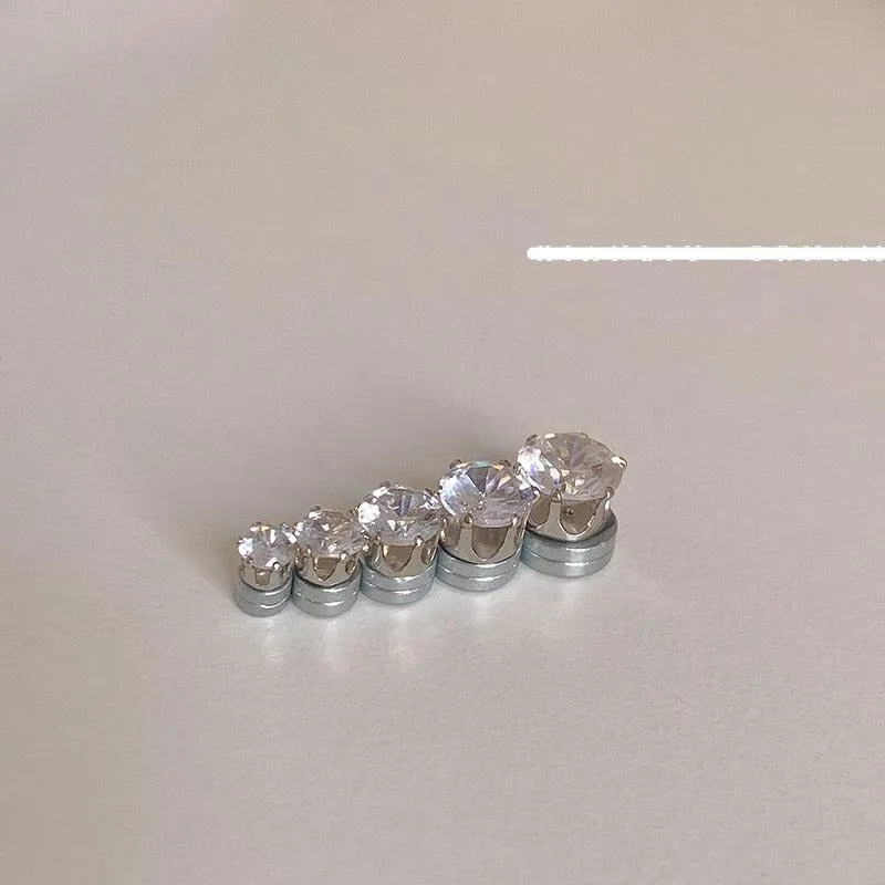 Magnetic Zircon Stud Earrings