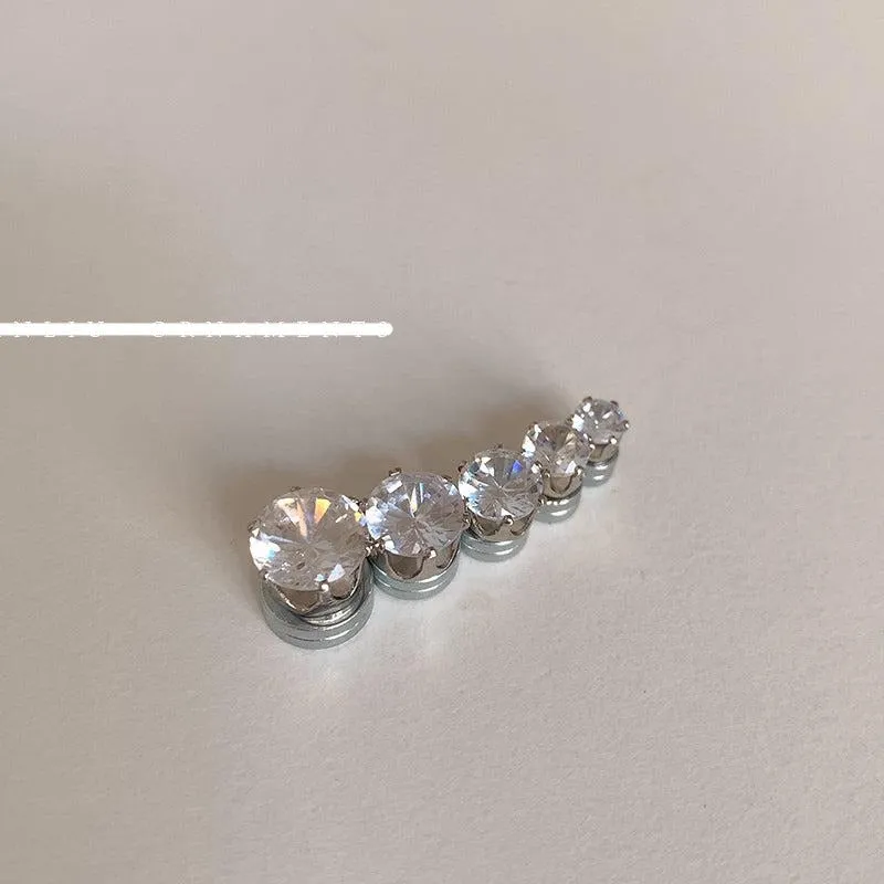 Magnetic Zircon Stud Earrings