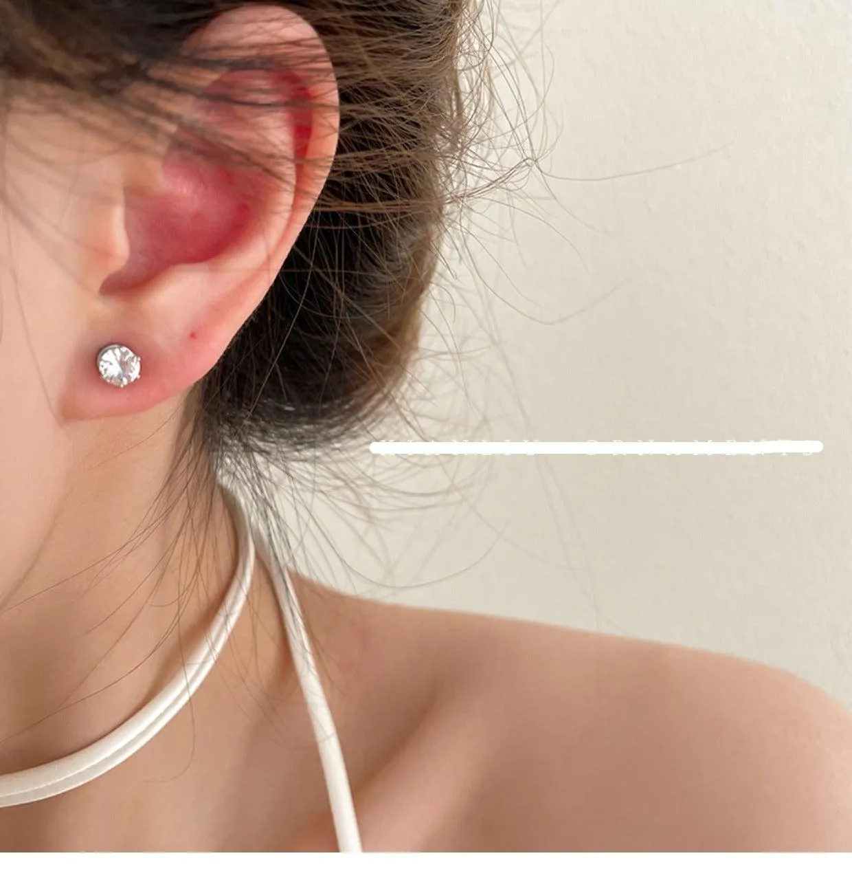 Magnetic Zircon Stud Earrings