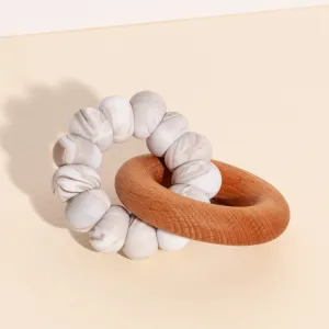 Marble Beechwood Teether