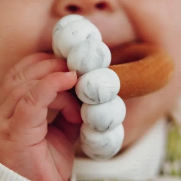 Marble Beechwood Teether
