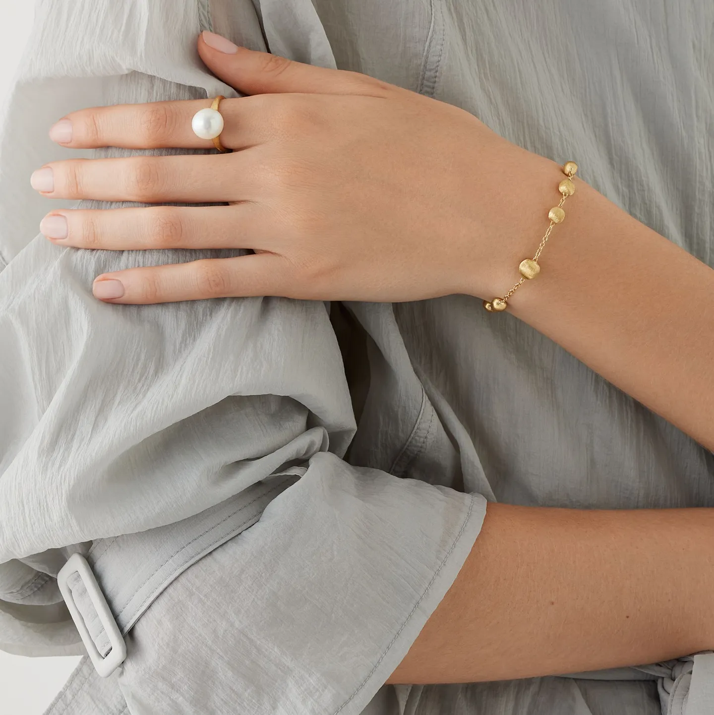Marco Bicego Africa Yellow Gold Hand Engraved Adjustable Bracelet