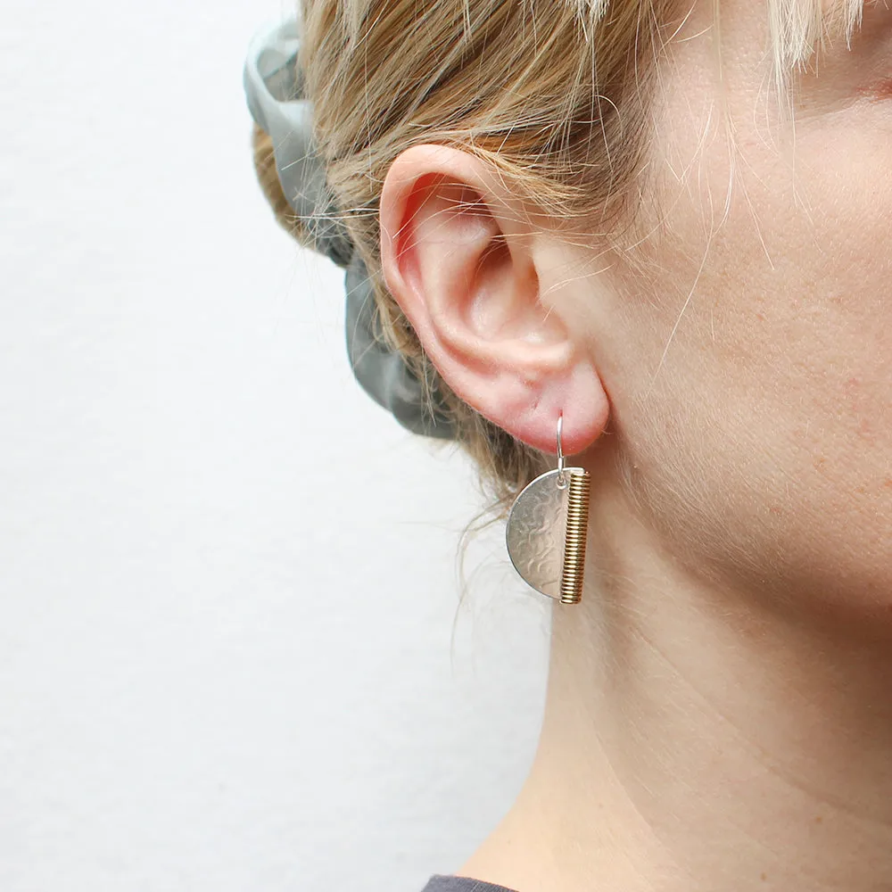 Medium Coil and Semi Circle Wire Earrings