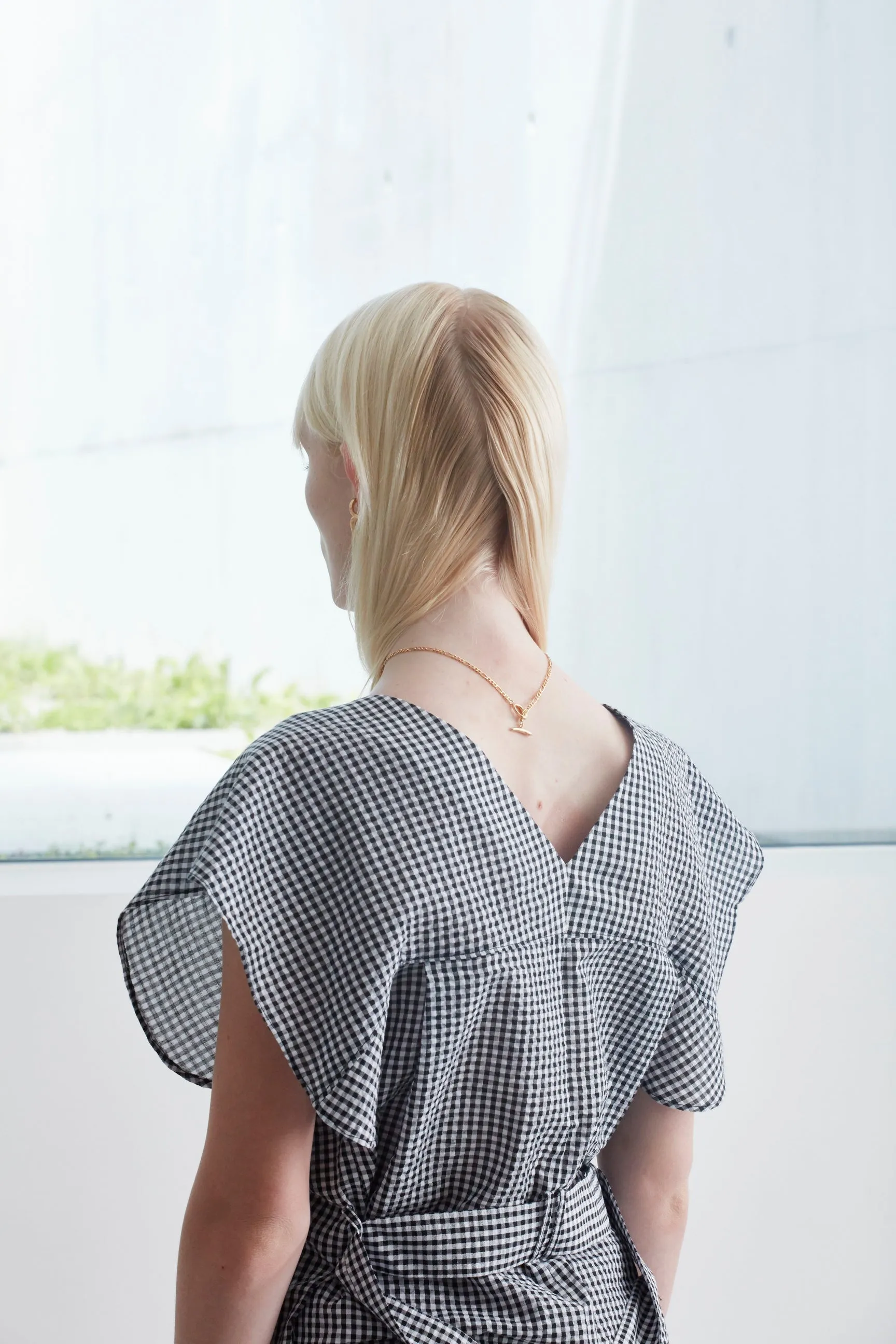 Mesh necklace in silver