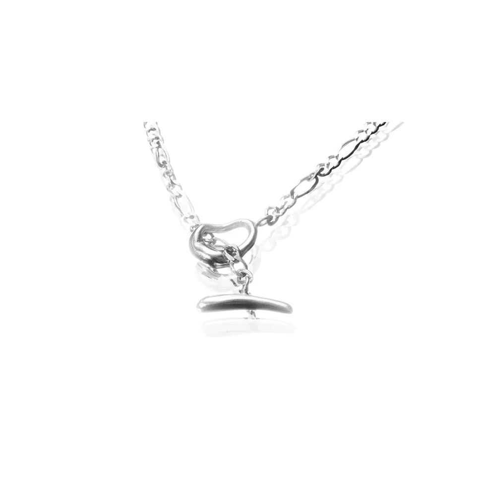 Mesh necklace in silver