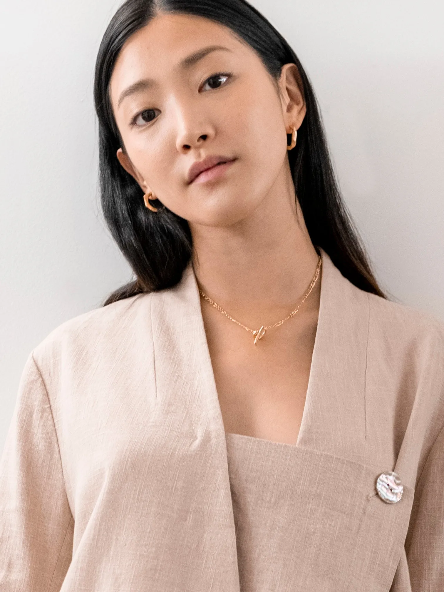 Mesh necklace in silver