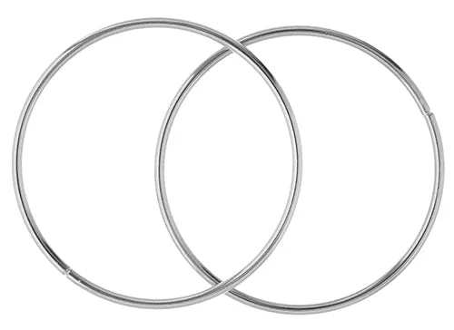 Metal Ring 1in (25mm) Silver 100pcs L/F