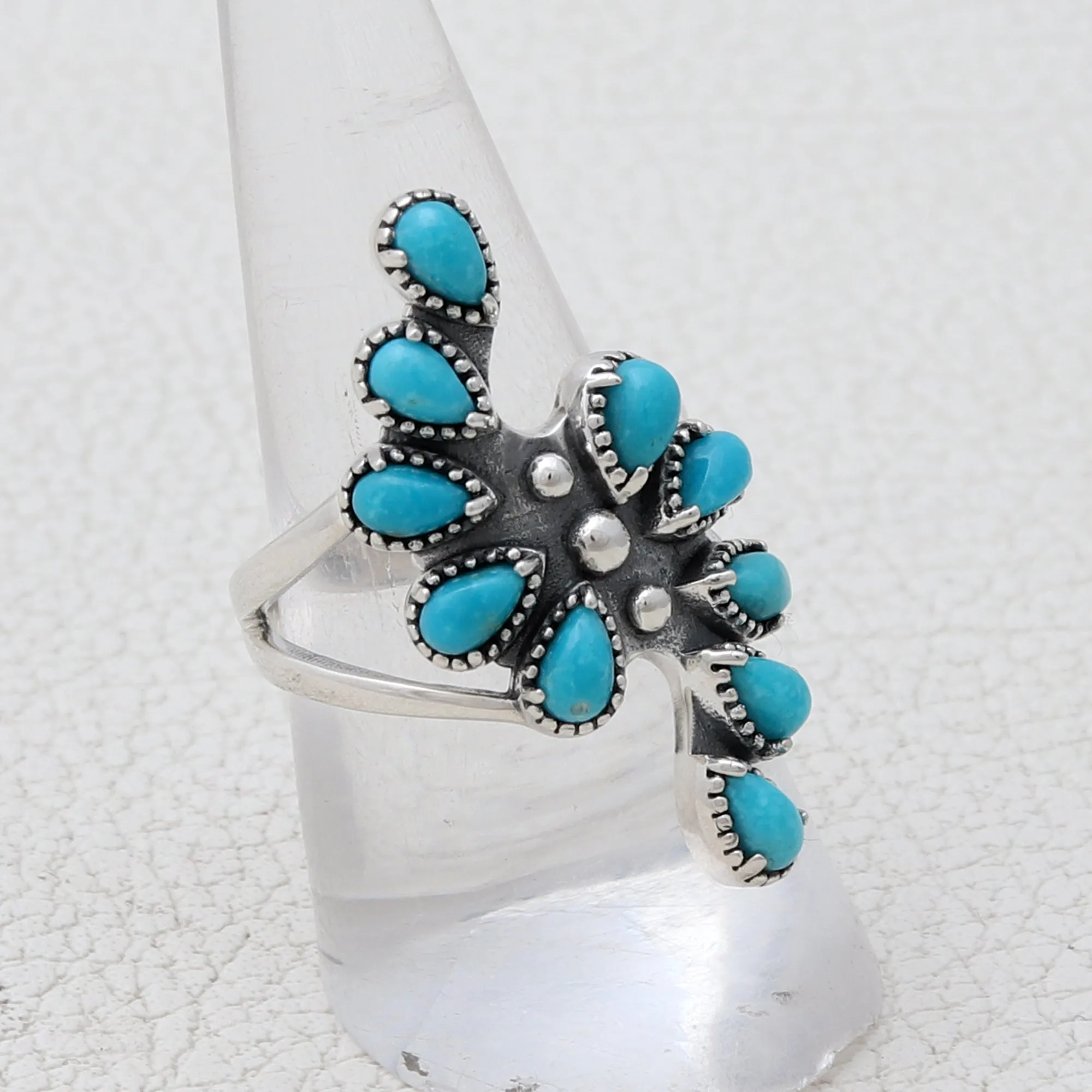 Mexican Turquoise Silver Rings