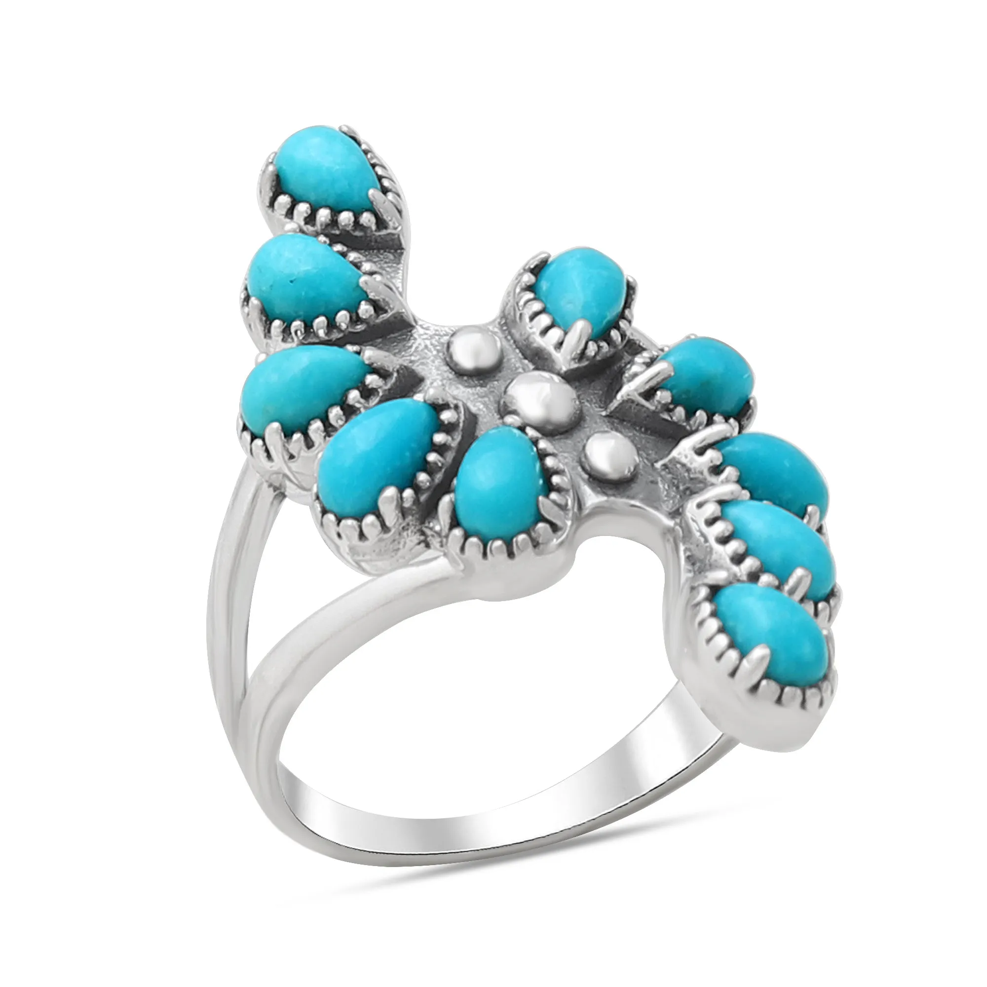 Mexican Turquoise Silver Rings