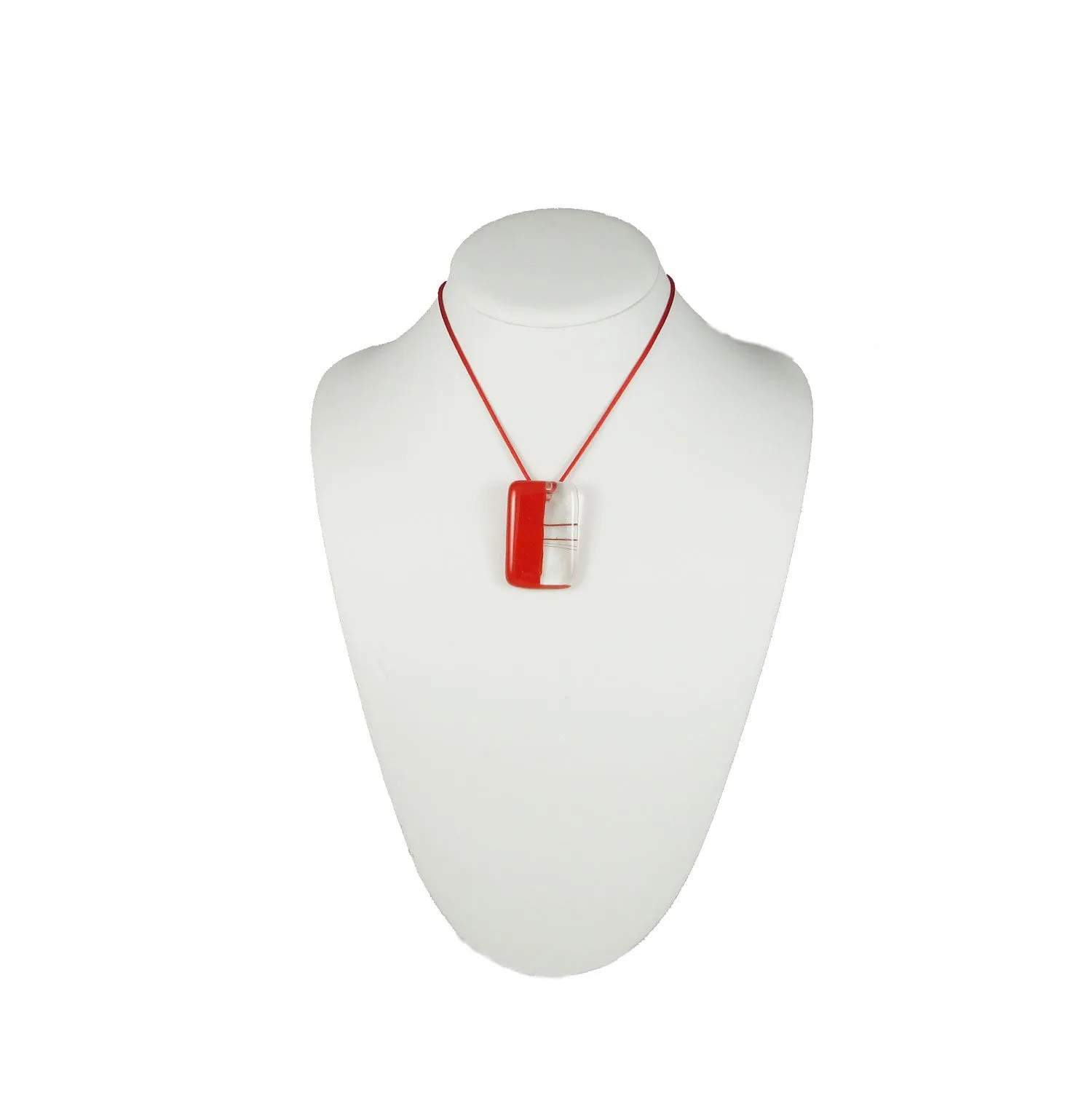 Mitad Glass Pendant - Red