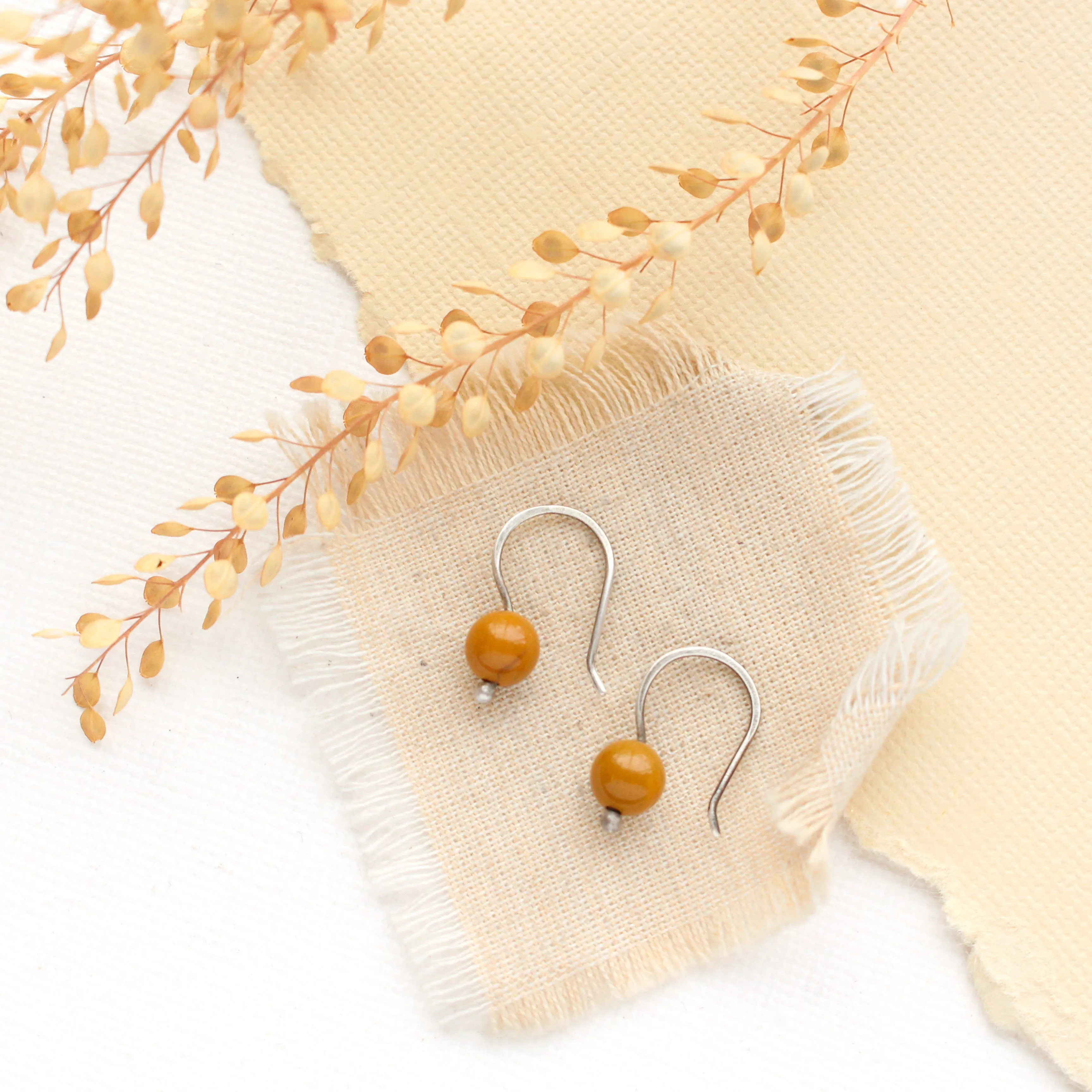 Mookaite Lobe Hugger Earrings