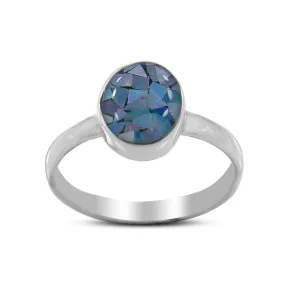 Mosaic Opal Doublet Opal Fine rings