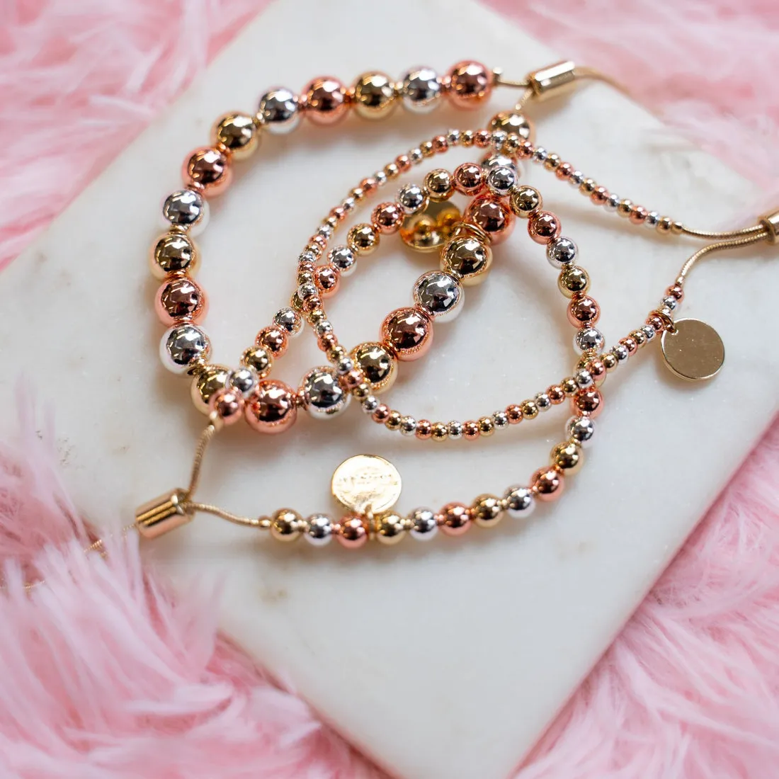 Multi Tone Adjustable Bracelets