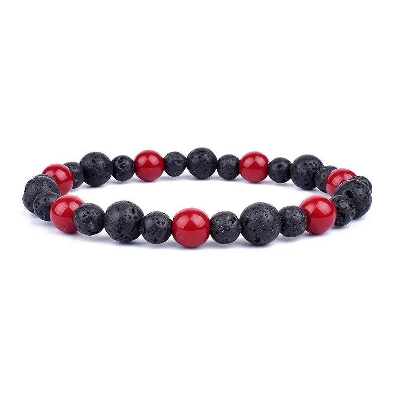 Natural Black Obsidian Hematite Tiger Eye Bead Bracelet