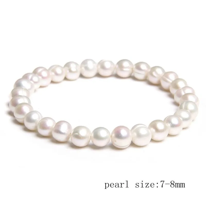 Natural Freshwater Pearls Bracelets Women Bangles