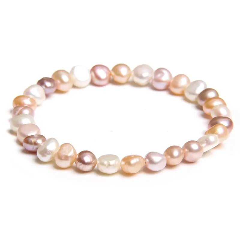 Natural Freshwater Pearls Bracelets Women Bangles