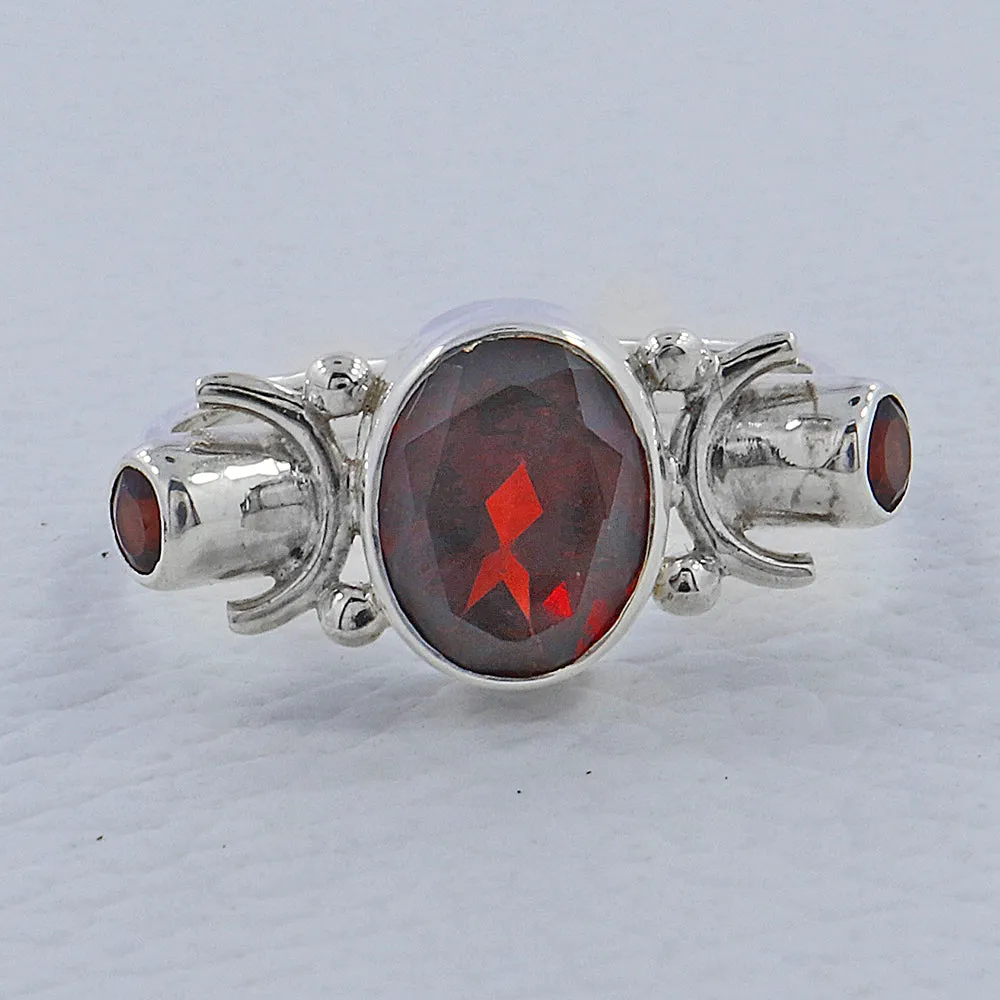 Natural Smoky Quartz Silver Rings