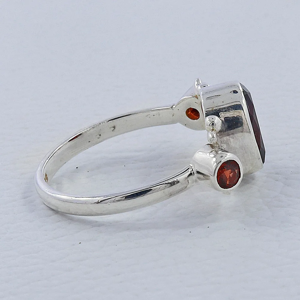 Natural Smoky Quartz Silver Rings