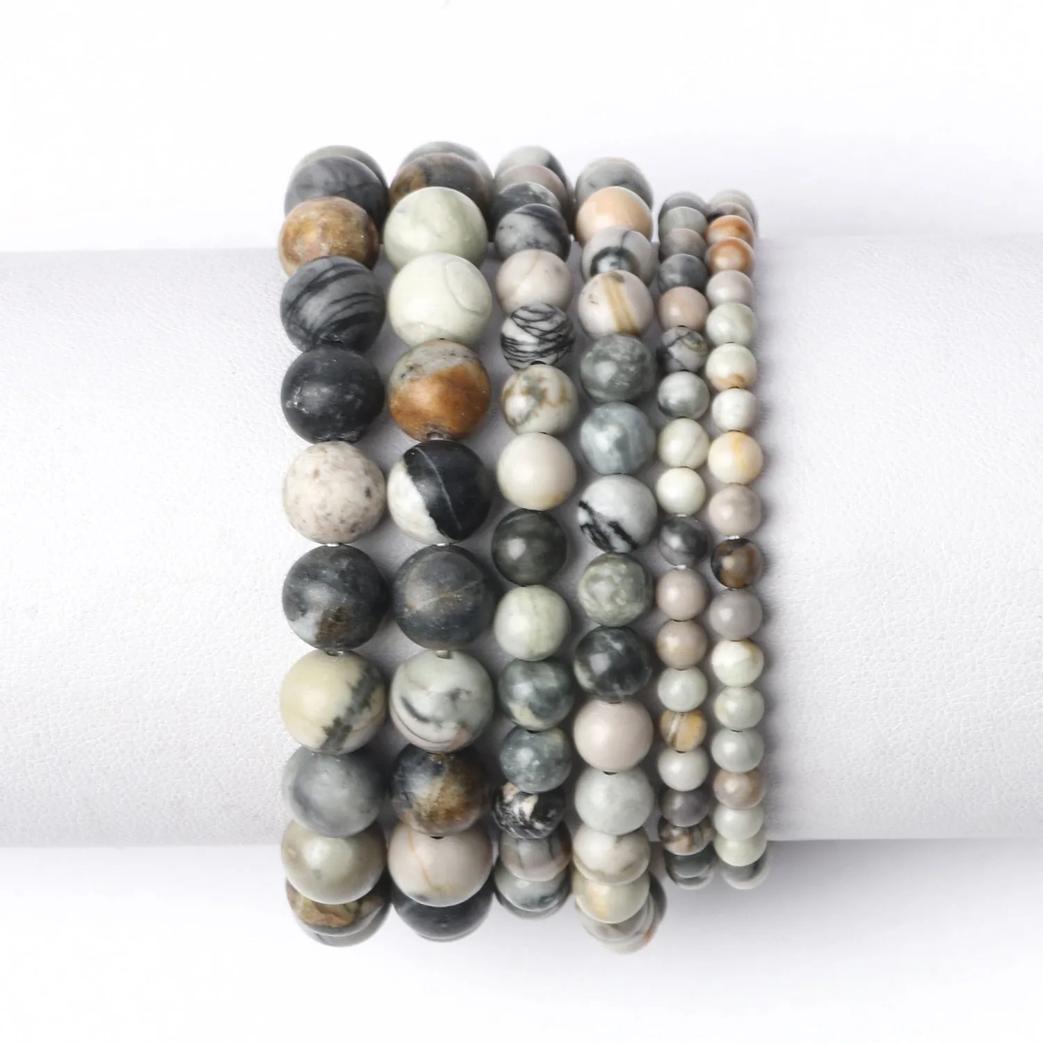 Natural Stone Beads Bracelet Amethysts