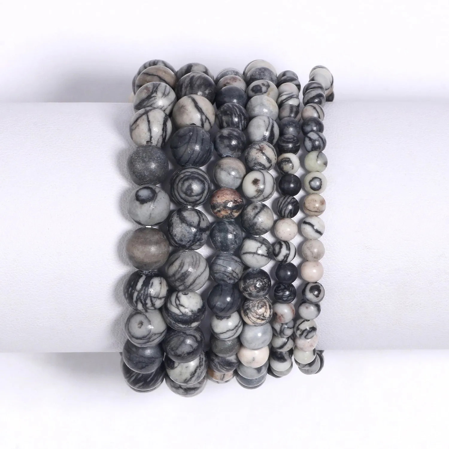 Natural Stone Beads Bracelet Amethysts