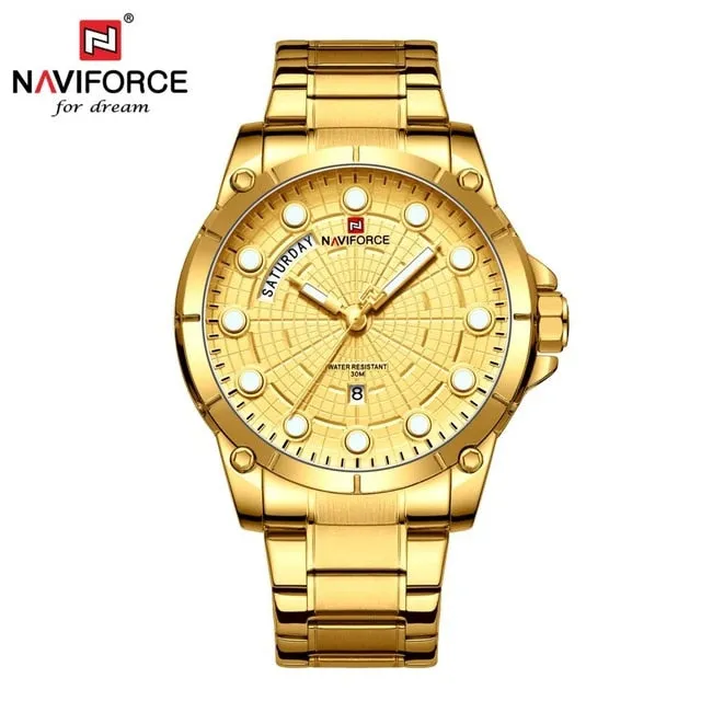 NAVIFORCE Relojes 2019 Watch Men Fashion Sport Quartz Clock Mens Watches Top Brand Luxury Business Waterproof Relogio Masculino