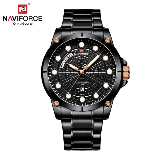 NAVIFORCE Relojes 2019 Watch Men Fashion Sport Quartz Clock Mens Watches Top Brand Luxury Business Waterproof Relogio Masculino