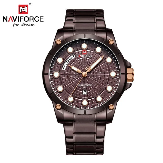 NAVIFORCE Relojes 2019 Watch Men Fashion Sport Quartz Clock Mens Watches Top Brand Luxury Business Waterproof Relogio Masculino