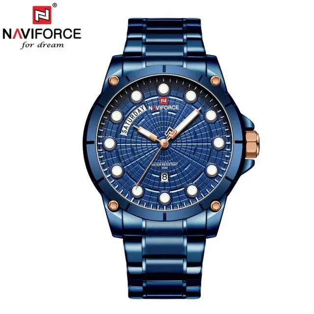 NAVIFORCE Relojes 2019 Watch Men Fashion Sport Quartz Clock Mens Watches Top Brand Luxury Business Waterproof Relogio Masculino
